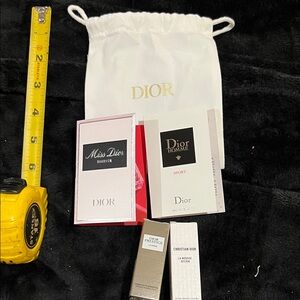 Dior Fragrance Collection with other samples in a White Pouch
